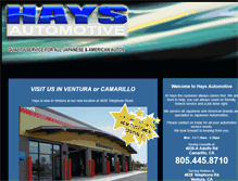 Tablet Screenshot of haysautomotiveinc.com